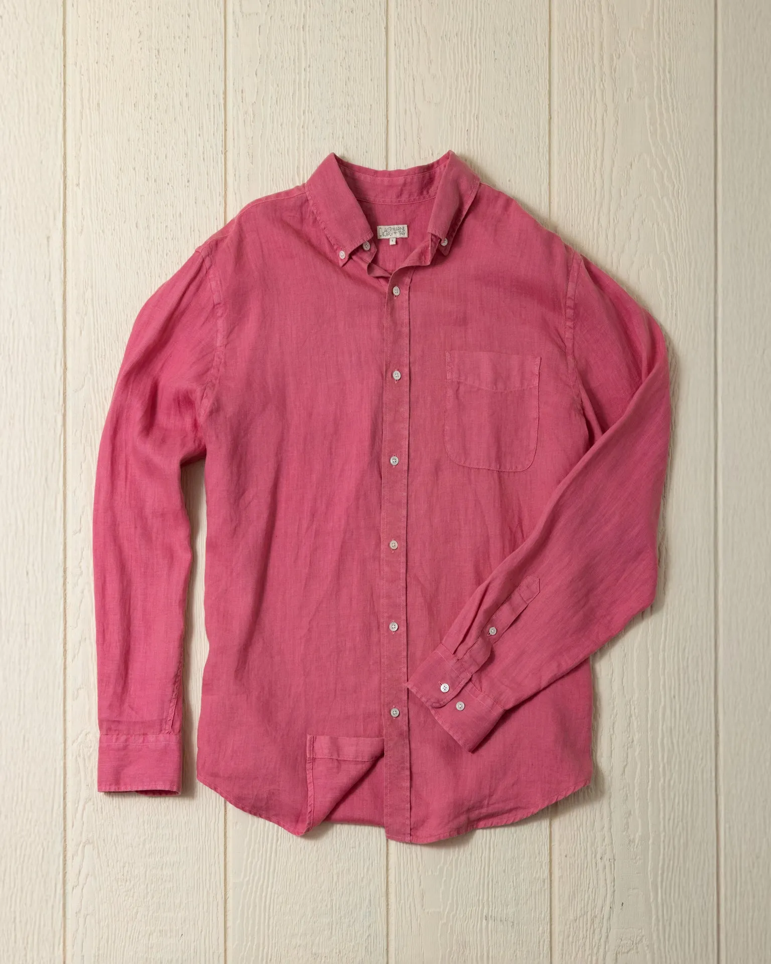 Garment Dyed Linen Shirt in Faded Red sold by Quaker Marine Supply product image thumbnail 2