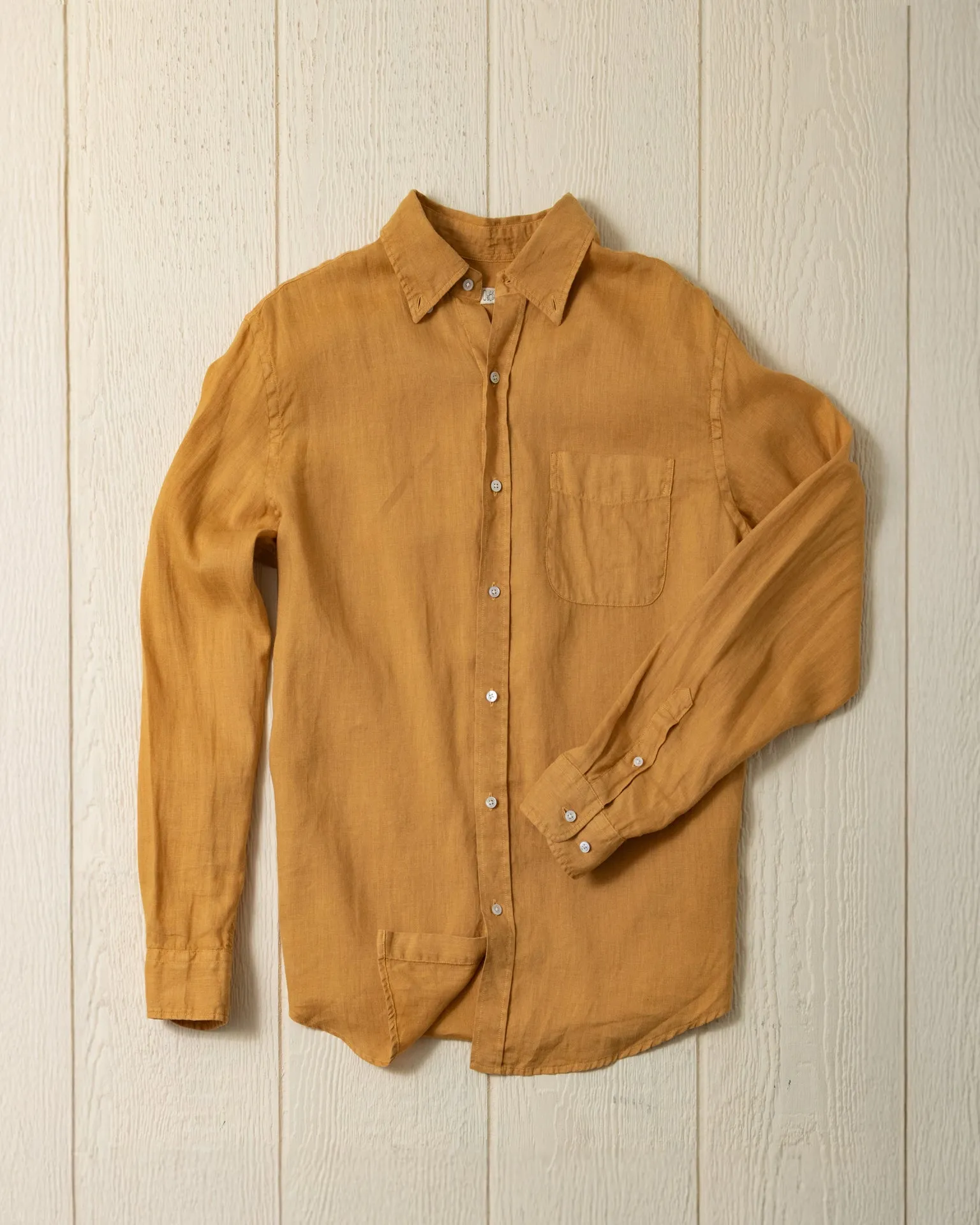 Garment Dyed Linen Shirt in British Khaki sold by Quaker Marine Supply product image thumbnail 2