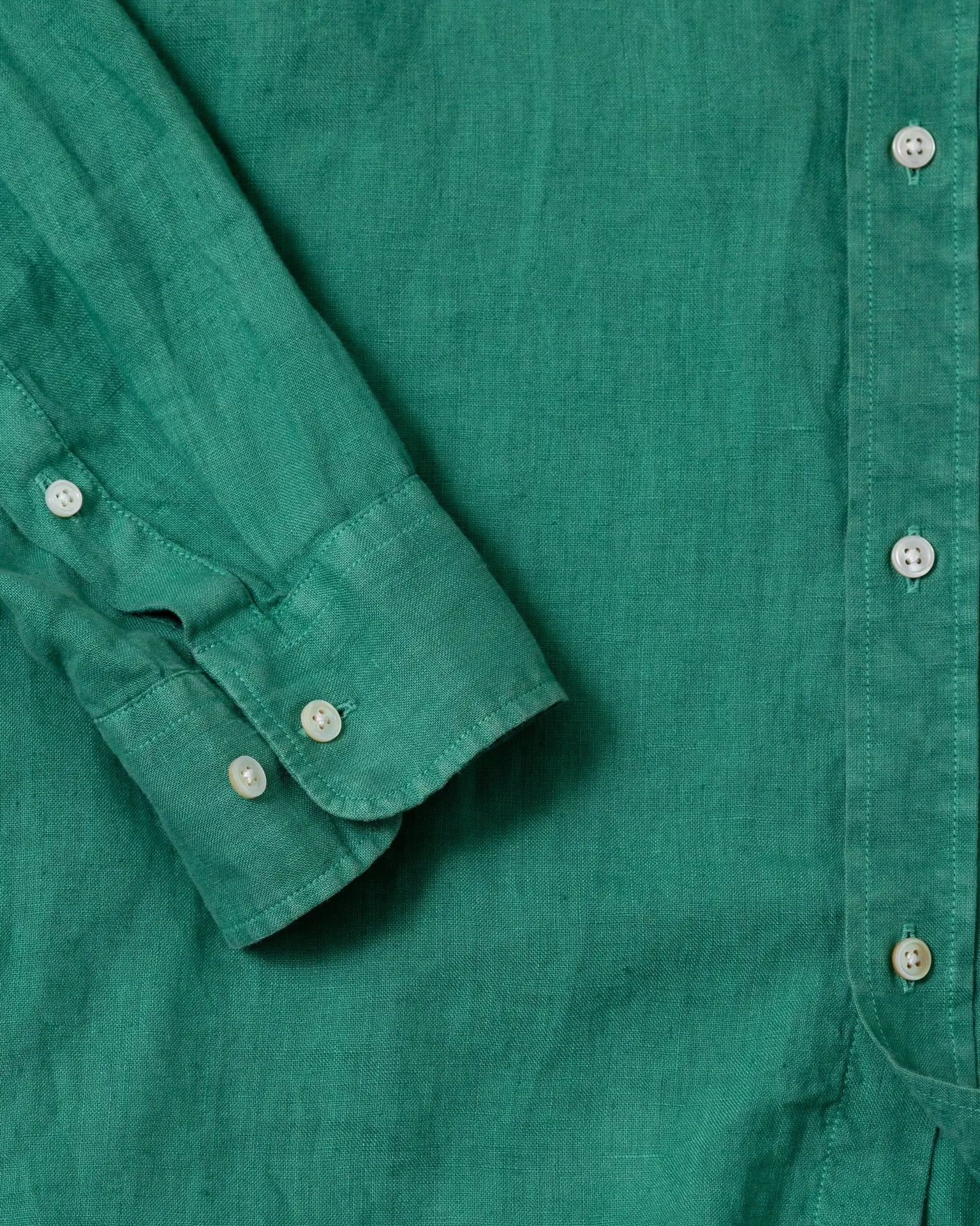 Garment Dyed Linen Shirt in Pine sold by Quaker Marine Supply product image thumbnail 2