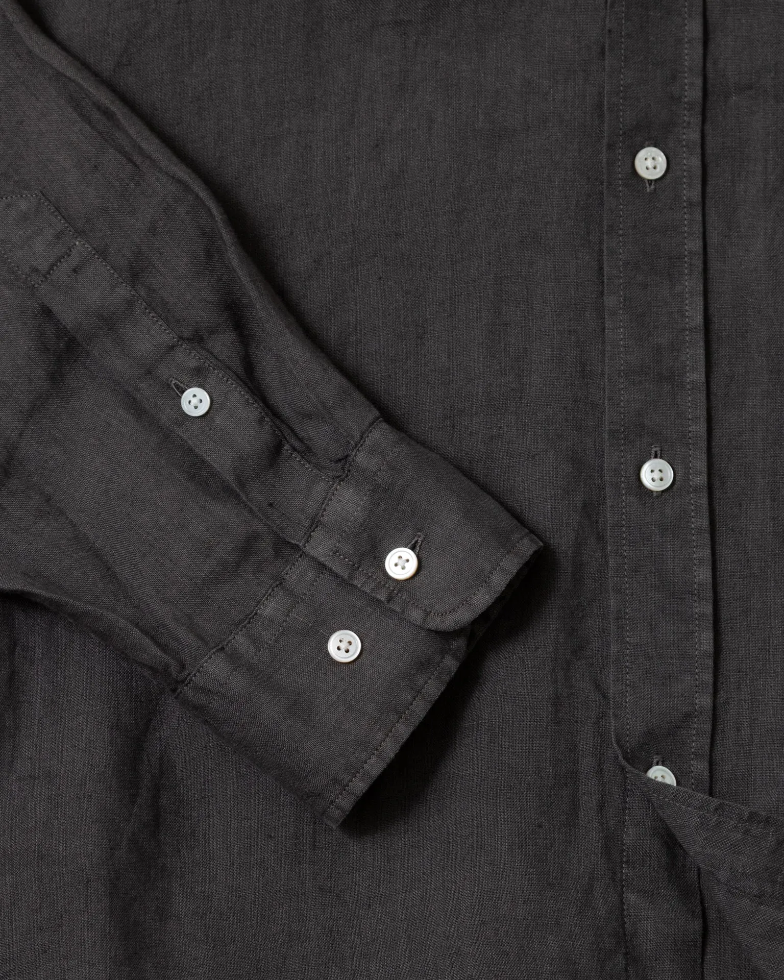 Garment Dyed Linen Shirt in Graphite sold by Quaker Marine Supply product image thumbnail 2