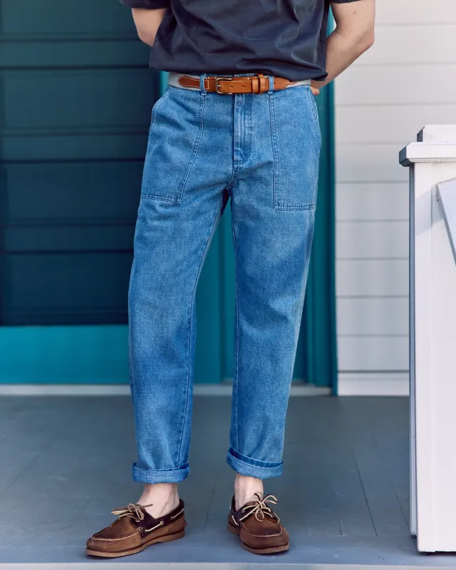 Ventura Pant in Light Wash Denim sold by Quaker Marine Supply