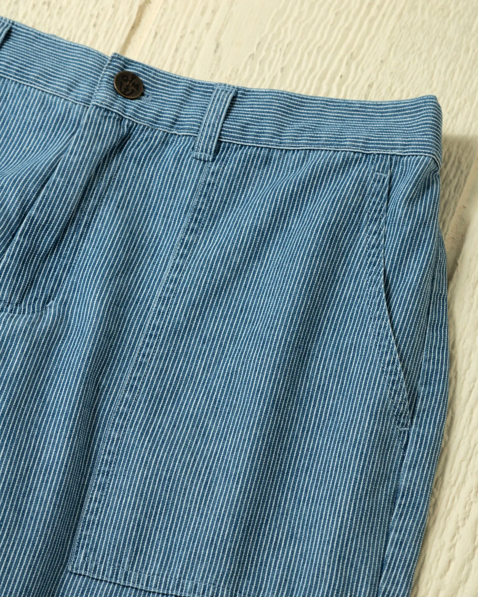 Ventura Pant in Denim Blue Hickory Stripe sold by Quaker Marine Supply product image thumbnail 3