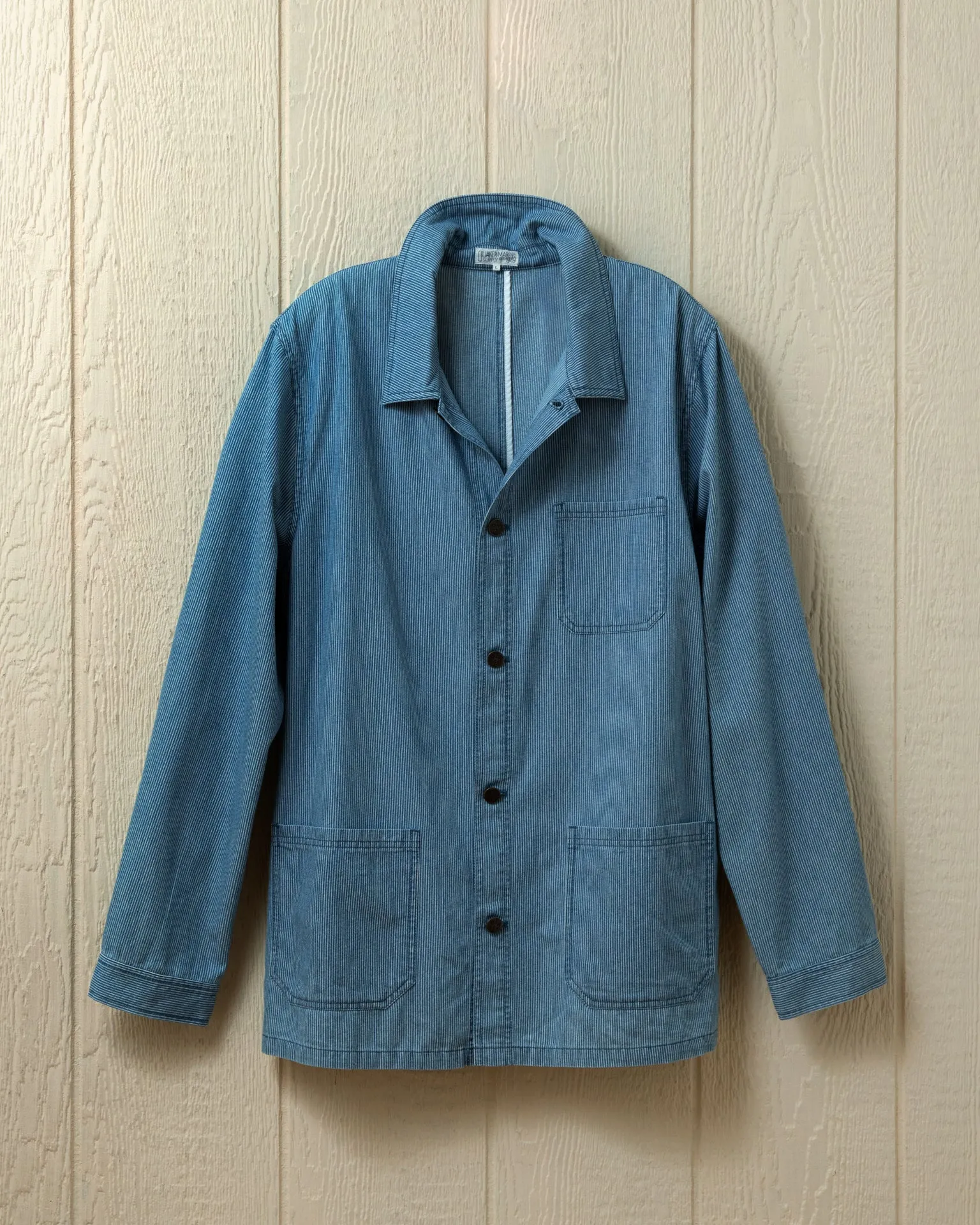 French Workman's Jacket in Blue Hickory Stripe Denim sold by Quaker Marine Supply product image thumbnail 2