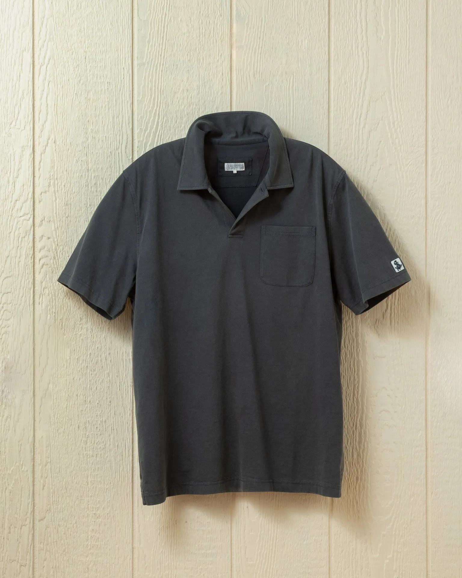 Salt Washed Polo in Graphite sold by Quaker Marine Supply product image thumbnail 2