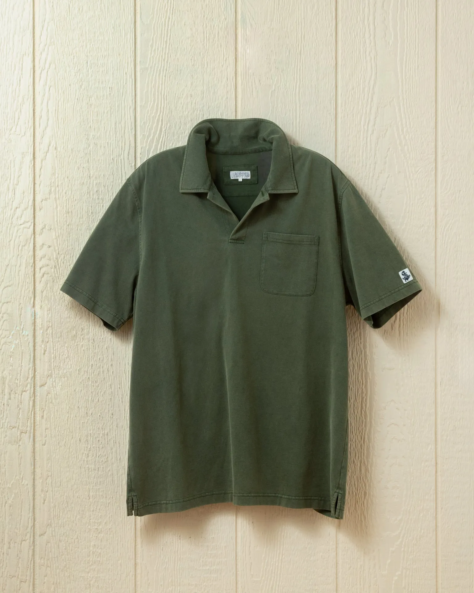 Salt Washed Polo in Moss sold by Quaker Marine Supply product image thumbnail 2