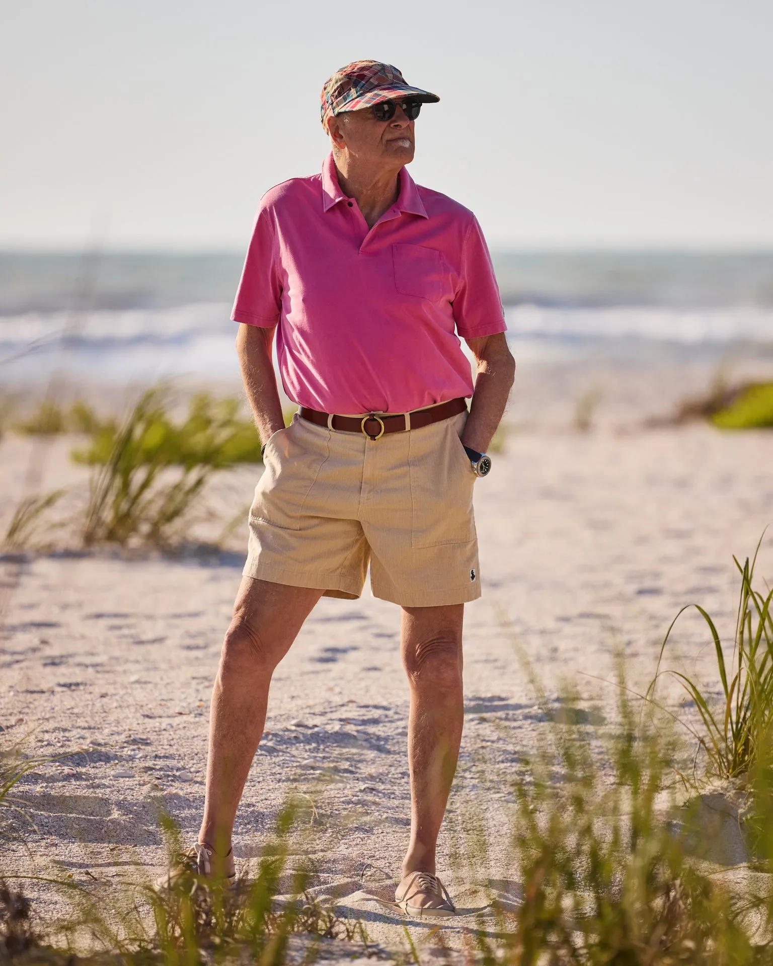 Salt Washed Polo in Faded Red sold by Quaker Marine Supply product image thumbnail 2