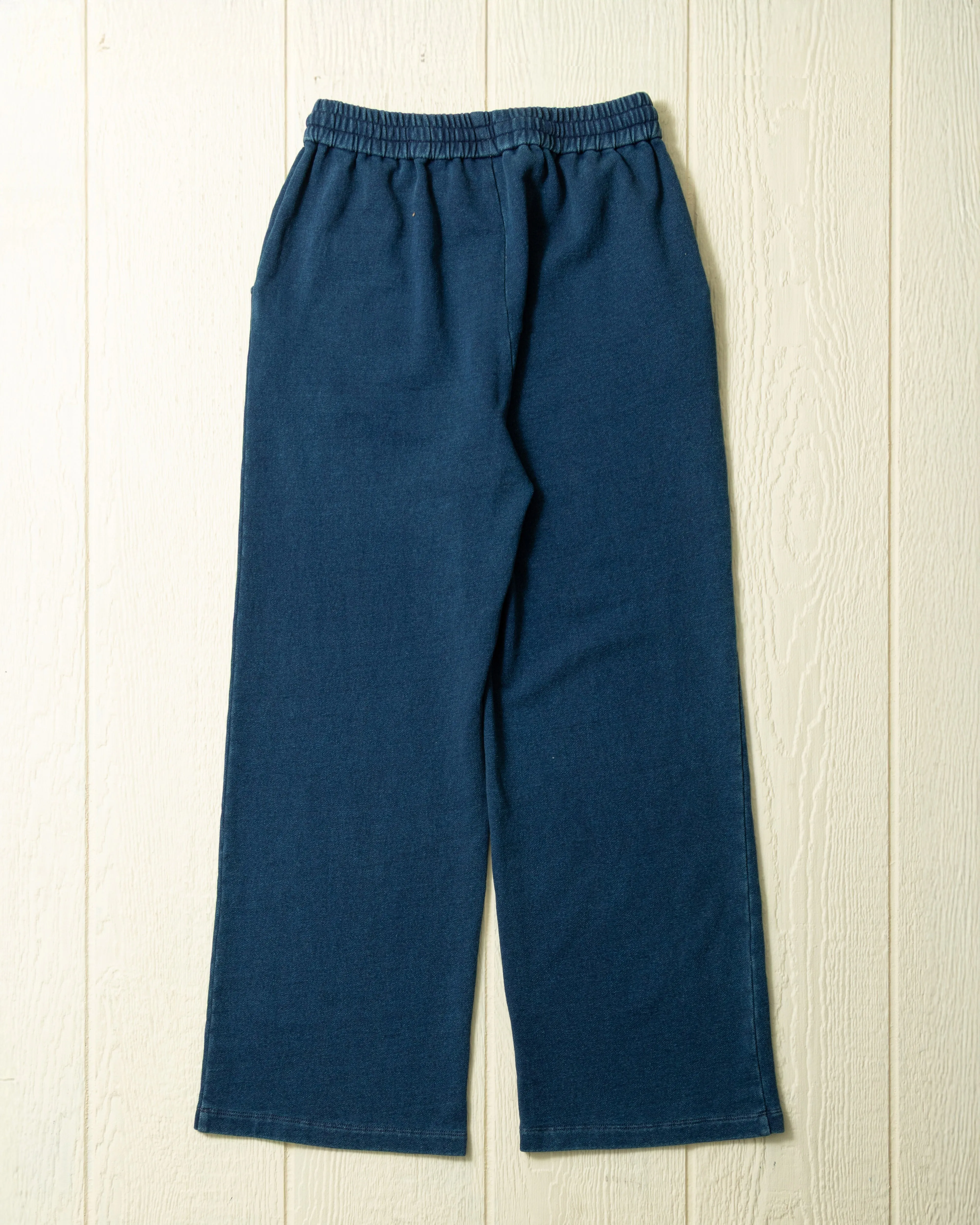 Women’s Wide Leg Monterey Pant in Dark Wash Indigo Loopback Terry sold by Quaker Marine Supply product image thumbnail 3