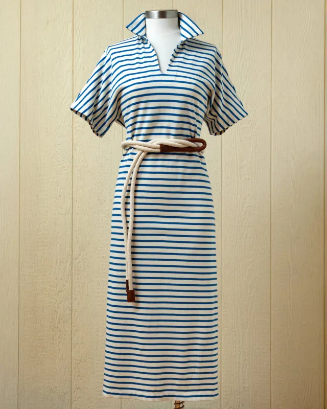 Marin Dress in Cream/Atlantic Blue sold by Quaker Marine Supply