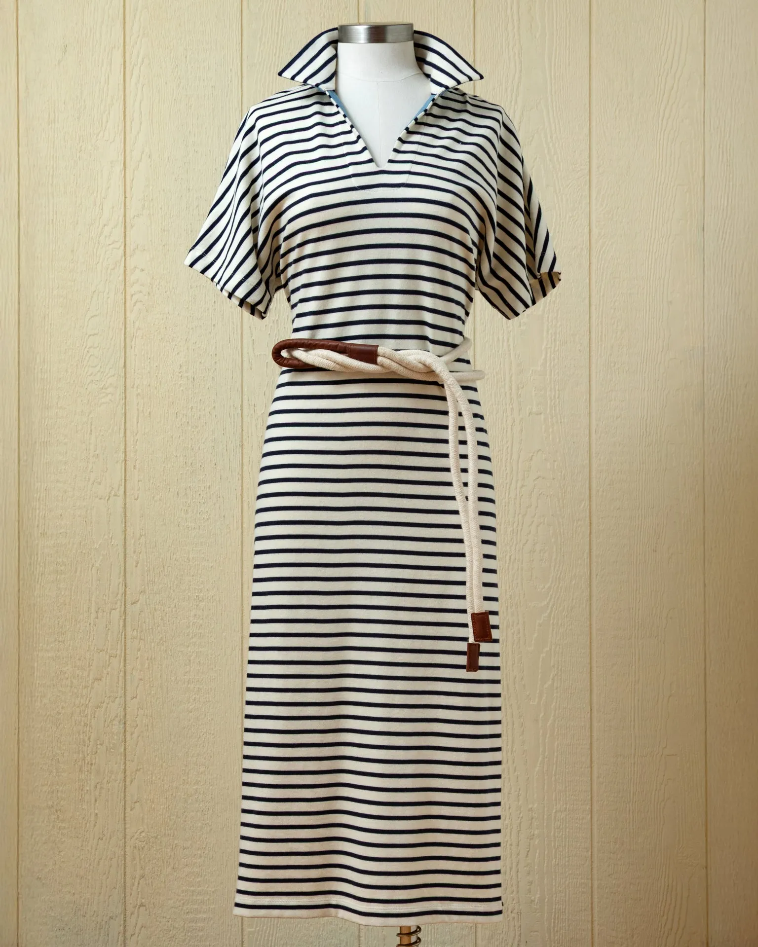 Marin Dress in Cream/Navy sold by Quaker Marine Supply