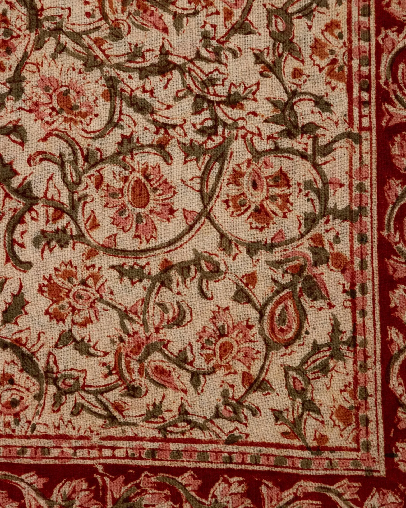 Hand Blocked Bandana in Zinnia sold by Quaker Marine Supply product image thumbnail 2