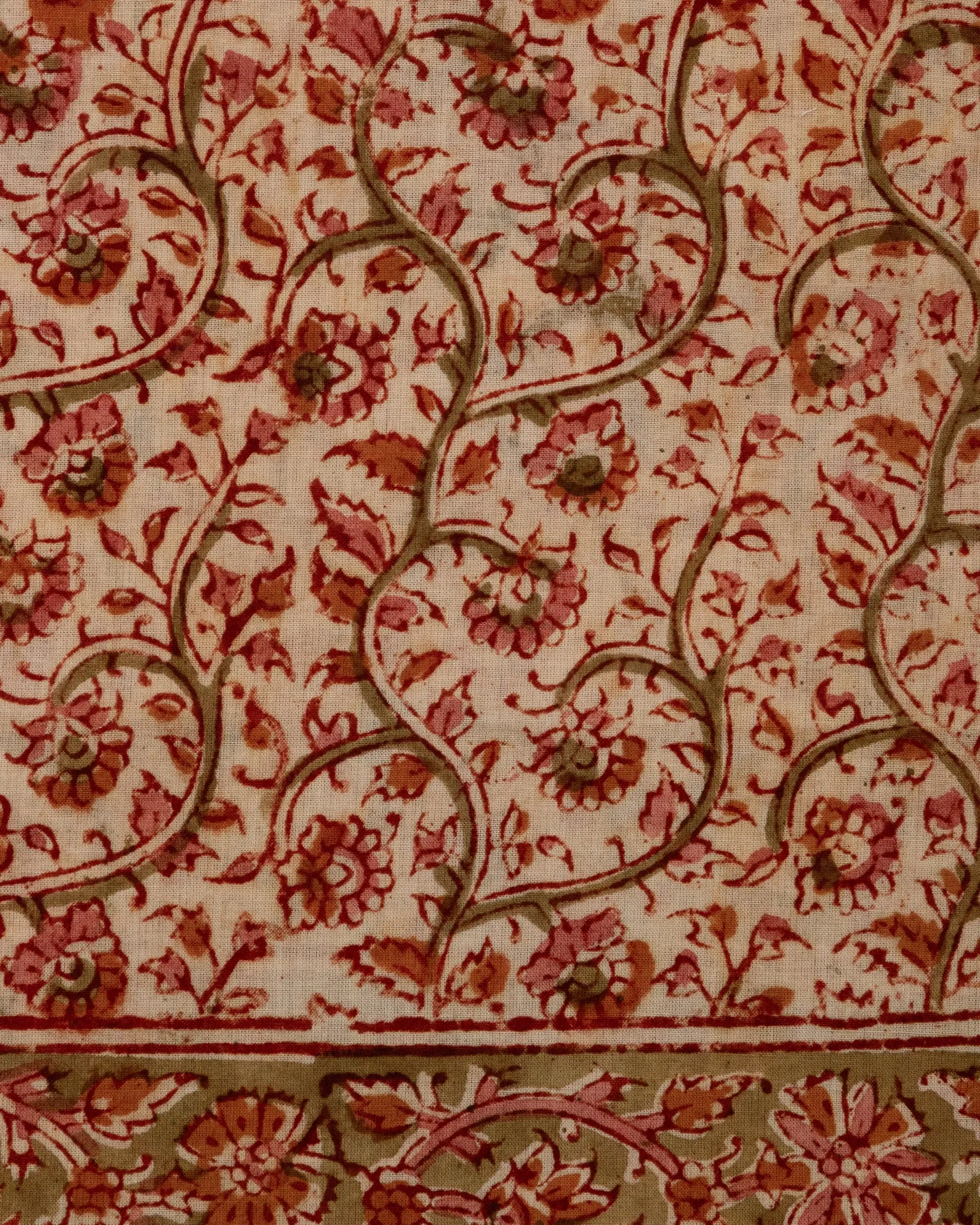 Hand Blocked Bandana in Rosebush sold by Quaker Marine Supply product image thumbnail 2