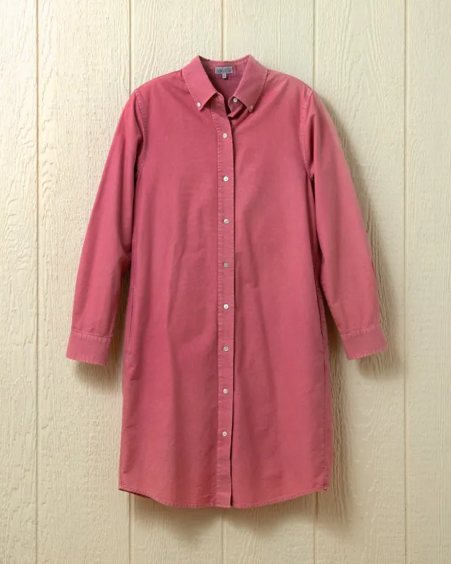 Garment Dyed Oxford Dress in Faded Red sold by Quaker Marine Supply