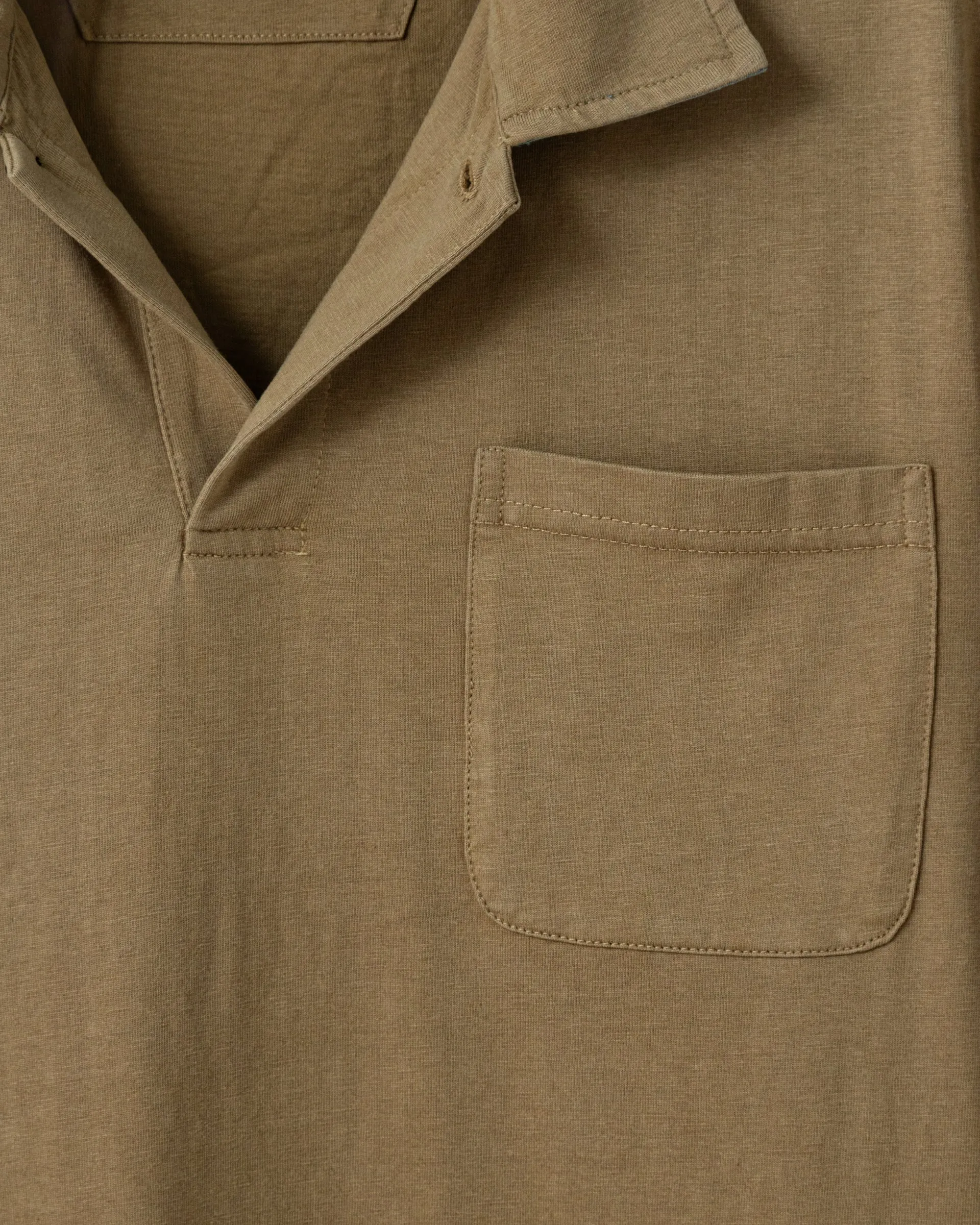 Long Sleeve Salt Washed Polo in Driftwood sold by Quaker Marine Supply product image thumbnail 2