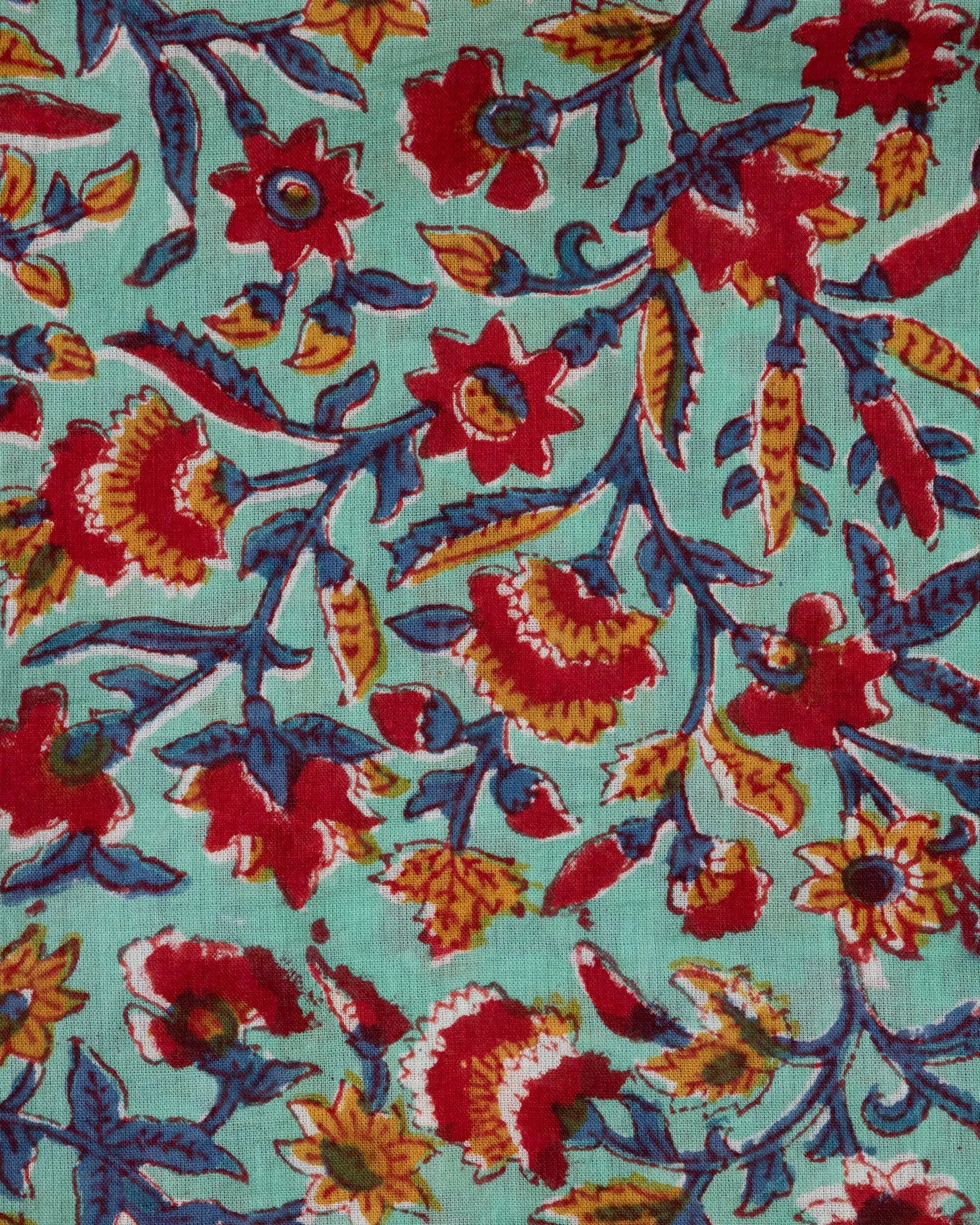 Hand Blocked Bandana in Seafoam sold by Quaker Marine Supply product image thumbnail 2