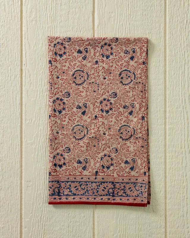 Hand Blocked Scarf in Faded Red sold by Quaker Marine Supply