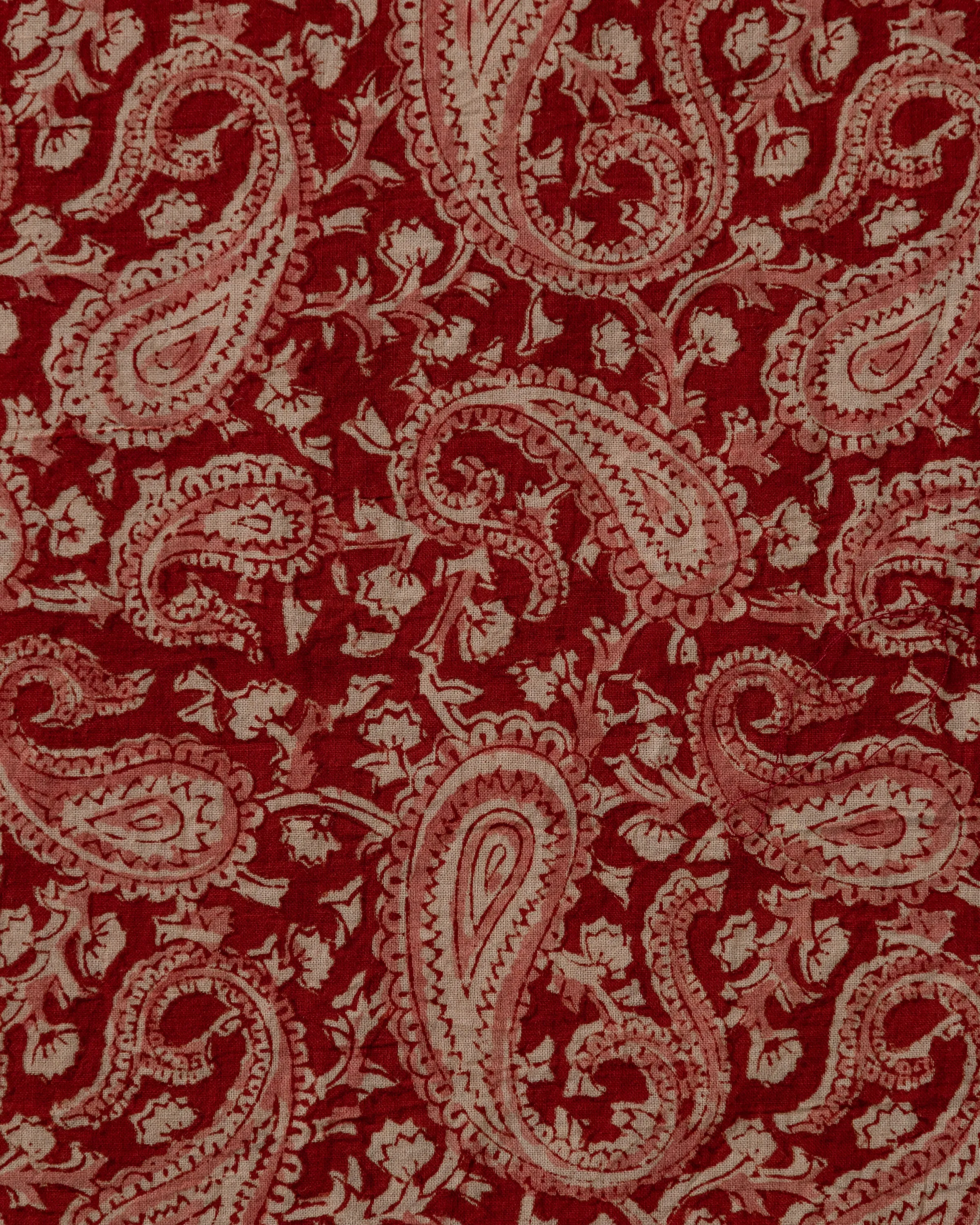 Hand Blocked Scarf in Crimson Paisley sold by Quaker Marine Supply product image thumbnail 2