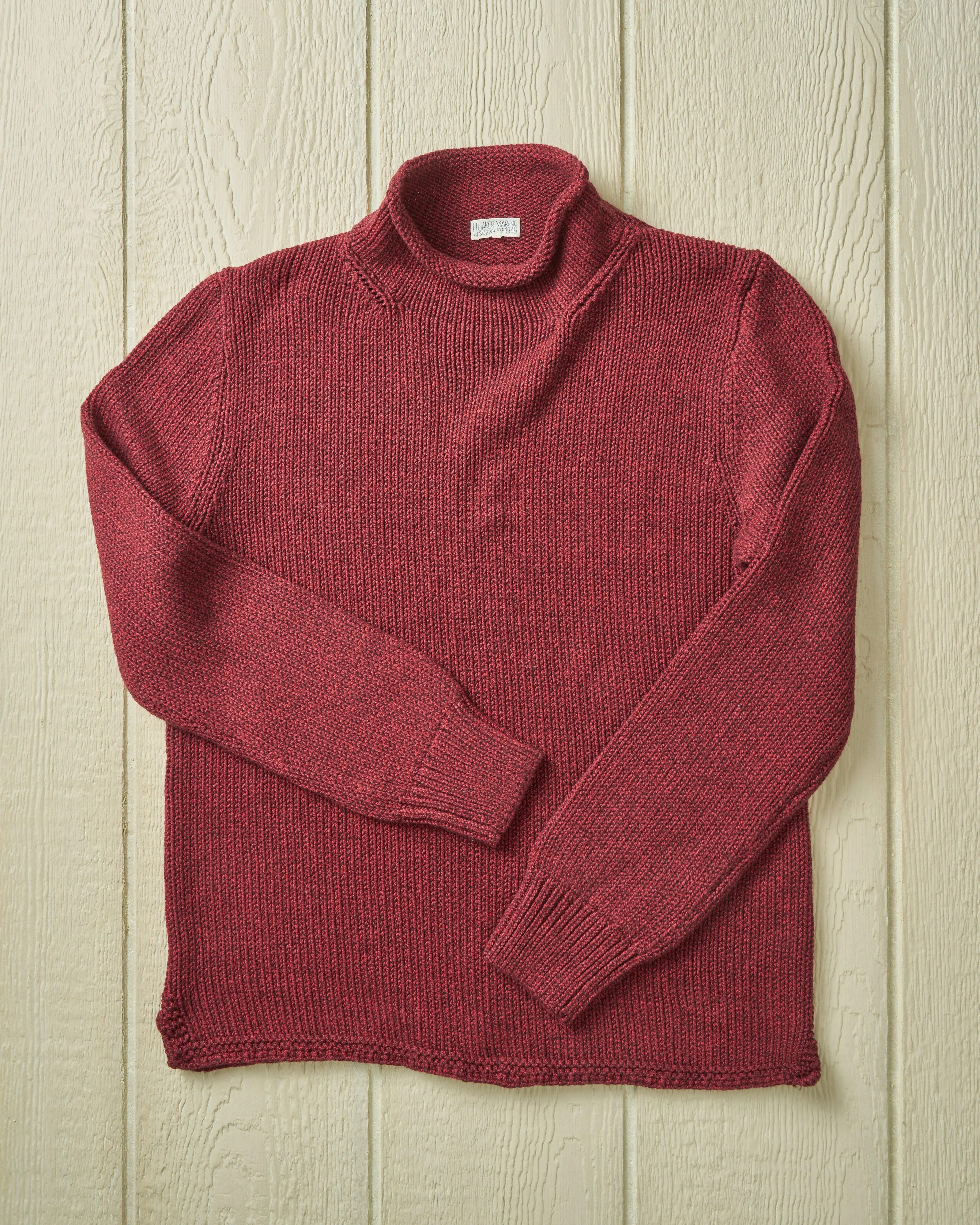 Fisherman's Sweater in Cranberry Mix sold by Quaker Marine Supply product image thumbnail 2