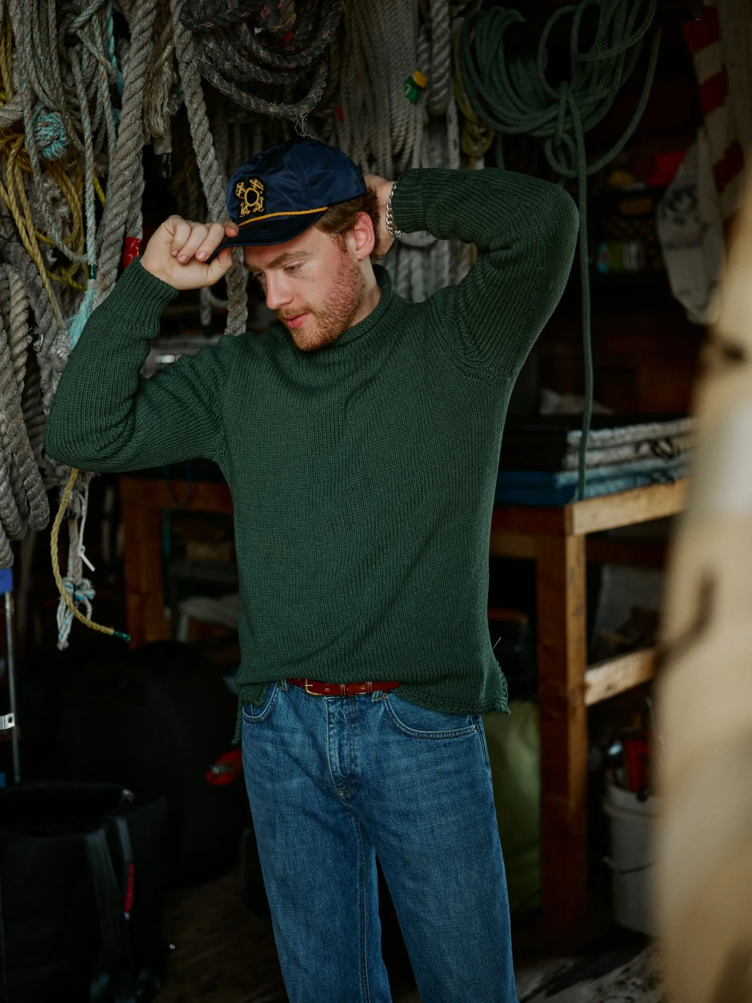 Fisherman's Sweater in Forest Mix sold by Quaker Marine Supply product image thumbnail 3