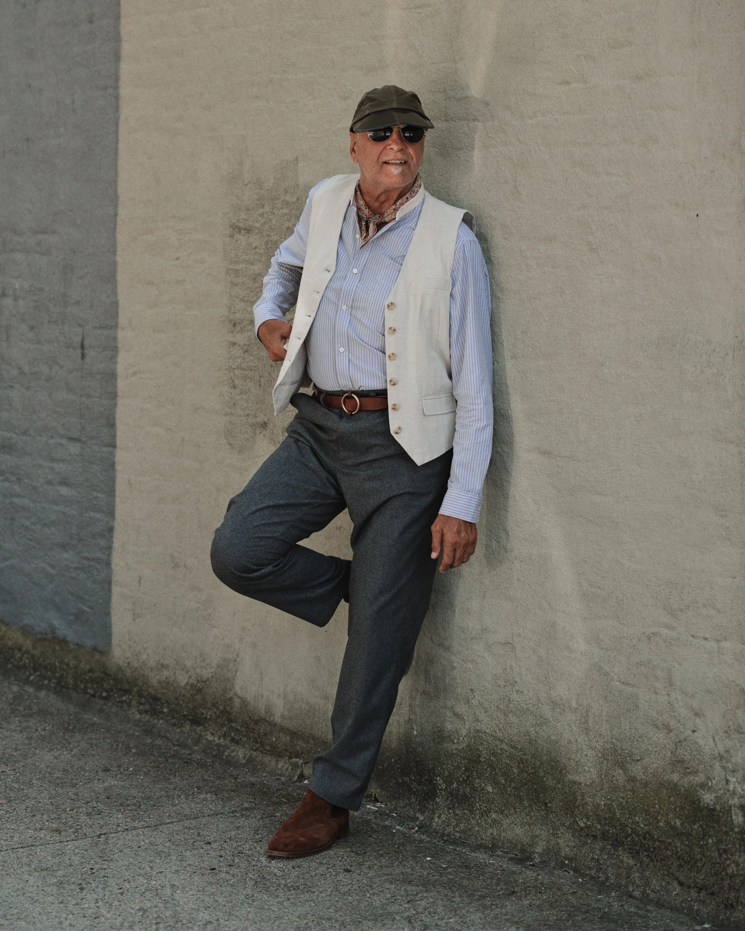 Waistcoat in Cotton Linen Herringbone Twill sold by Quaker Marine Supply product image thumbnail 2