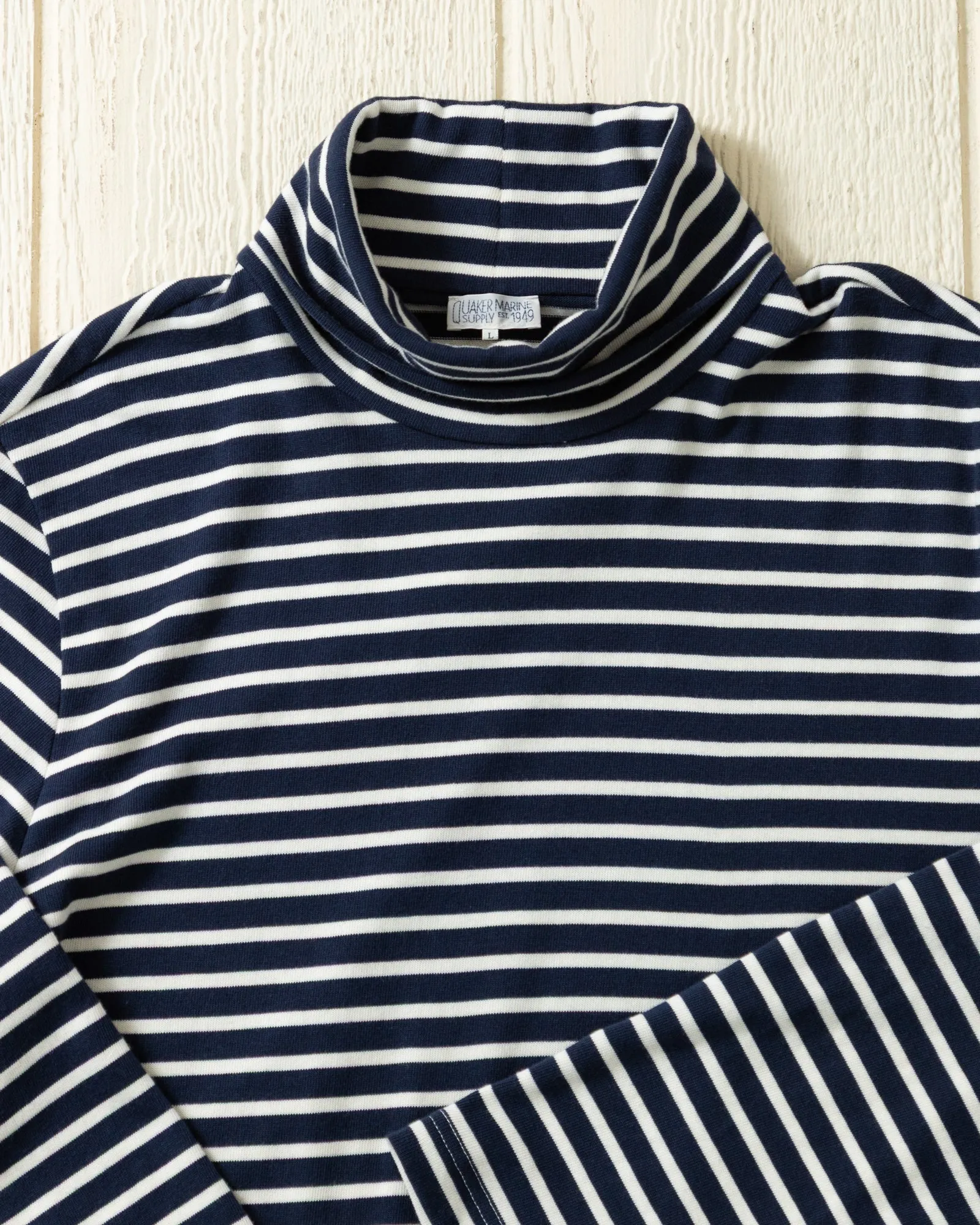 Calypso Turtleneck in Navy/Off White sold by Quaker Marine Supply product image thumbnail 3
