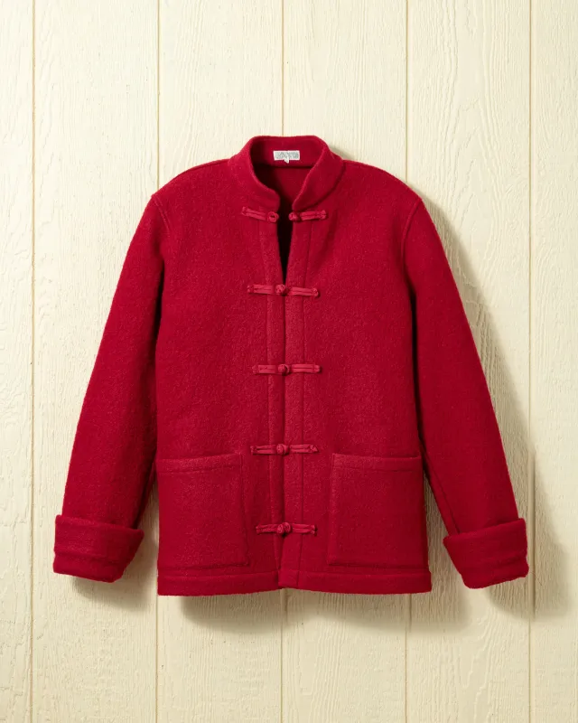 (PRE-ORDER) Martinique Jacket in Cranberry Felted Wool sold by Quaker Marine Supply