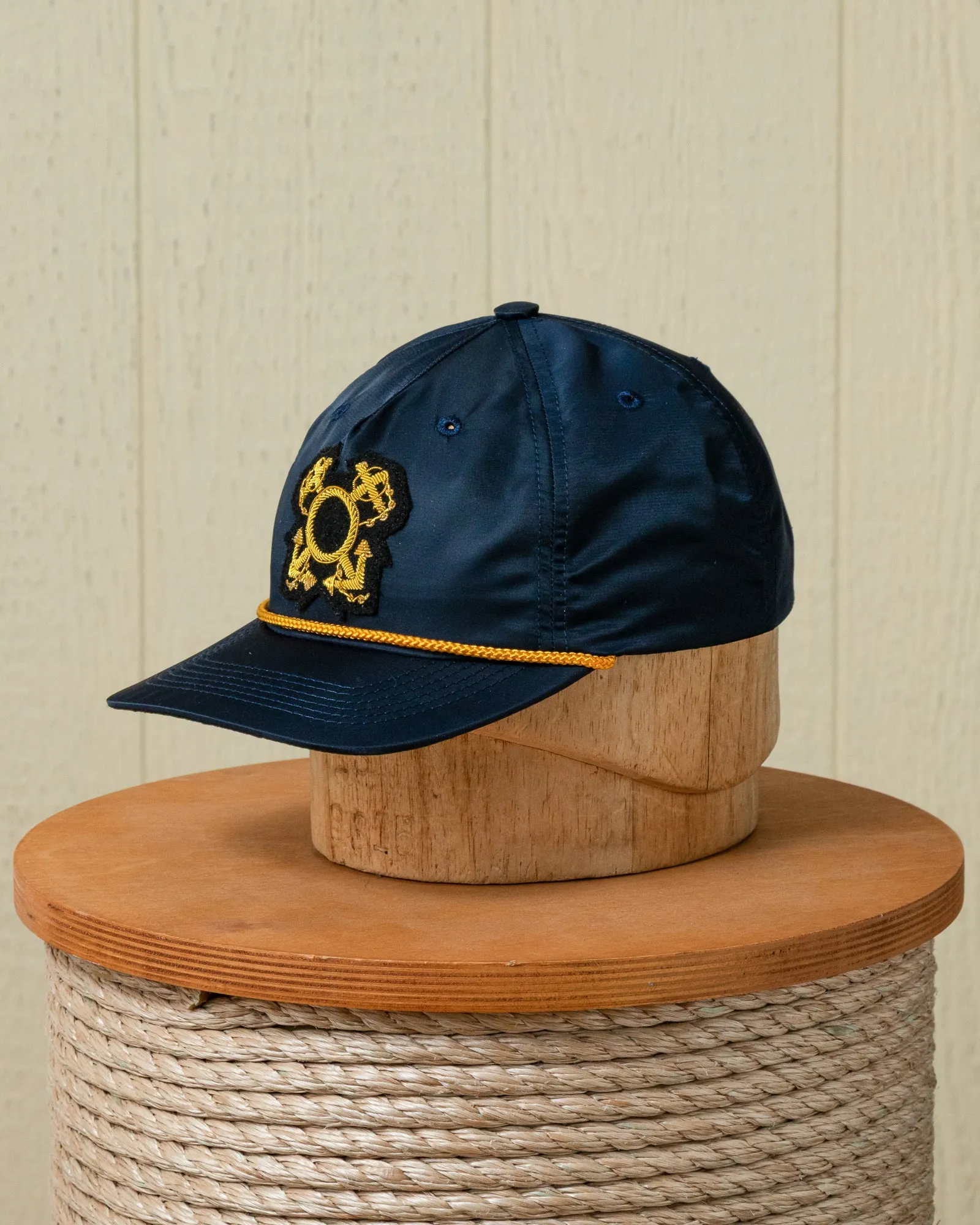 (PRE-ORDER) Captain's Trawler Cap in Navy Flight Satin sold by Quaker Marine Supply