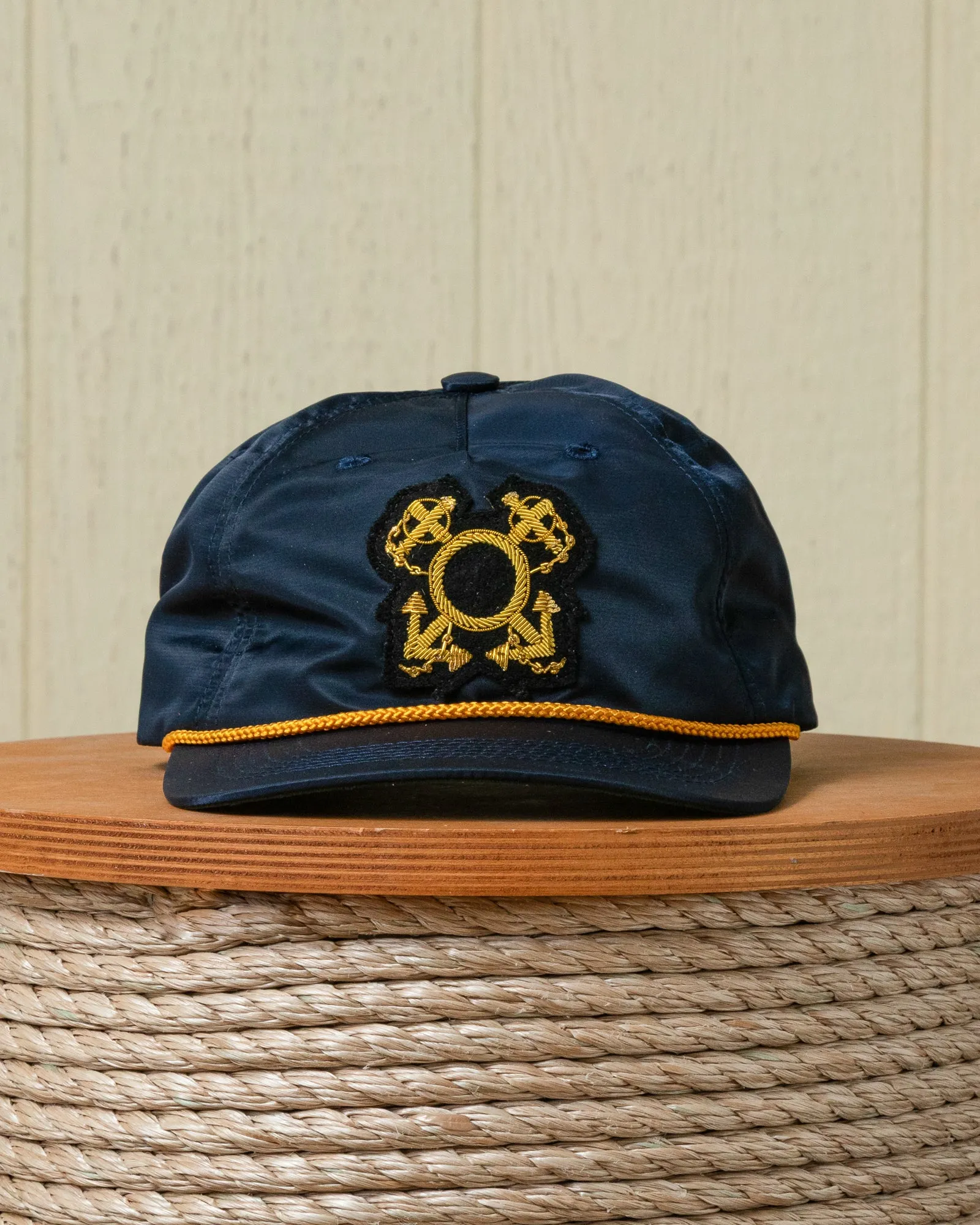 (PRE-ORDER) Captain's Trawler Cap in Navy Flight Satin sold by Quaker Marine Supply product image thumbnail 2