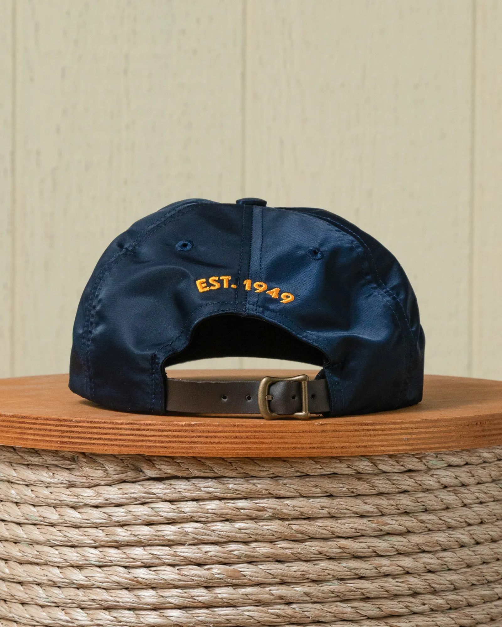 (PRE-ORDER) Captain's Trawler Cap in Navy Flight Satin sold by Quaker Marine Supply product image thumbnail 3