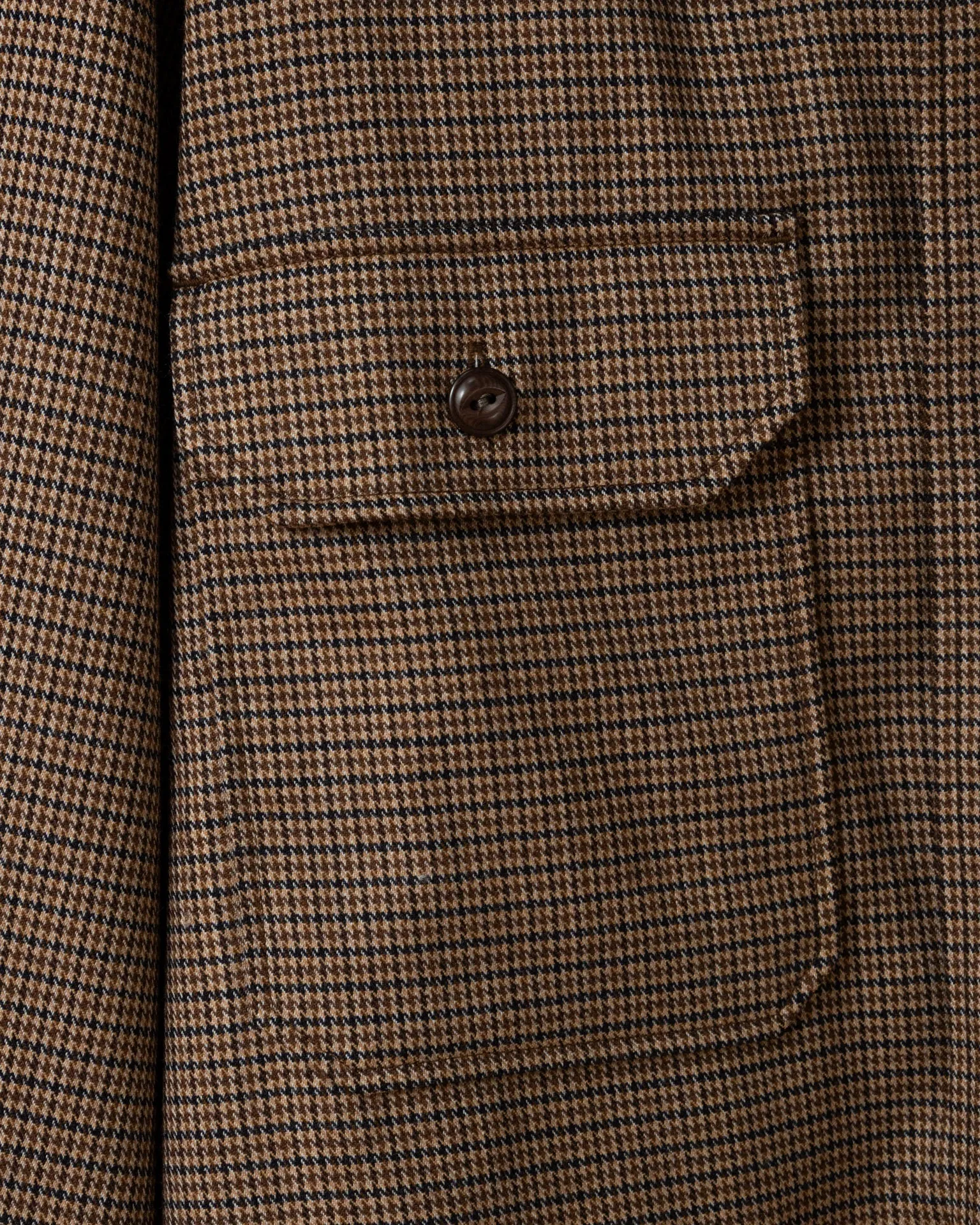 Superfine Wool MacArthur Shirt in Brown/Black Houndstooth sold by Quaker Marine Supply product image thumbnail 2