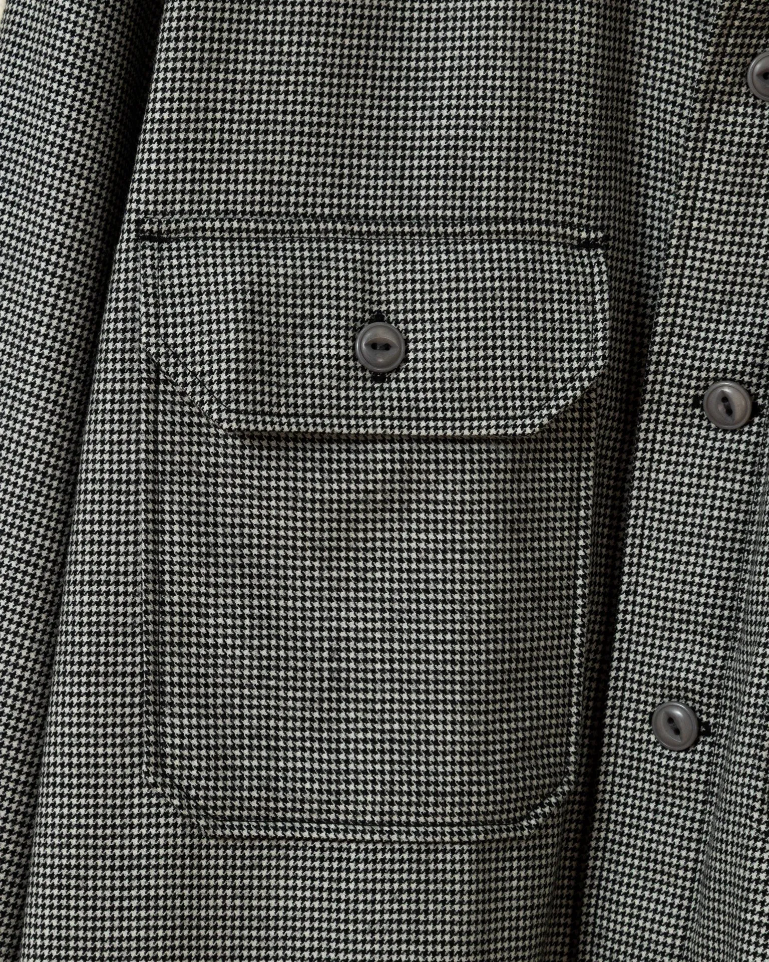 Superfine Wool MacArthur Shirt in Grey Houndstooth sold by Quaker Marine Supply product image thumbnail 2
