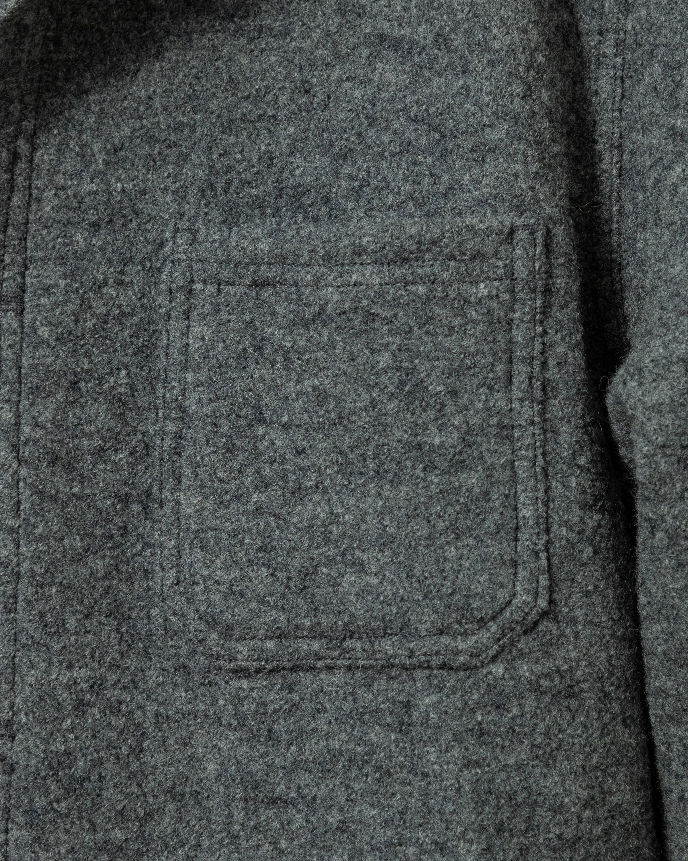 Felted Wool French Workman's Jacket in Charcoal sold by Quaker Marine Supply product image thumbnail 2
