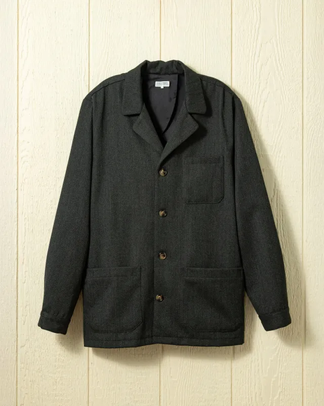 Loafer Jacket in Grey Heather Cavalry Twill sold by Quaker Marine Supply