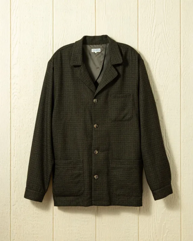 Loafer Jacket in Blue/Brown Check sold by Quaker Marine Supply