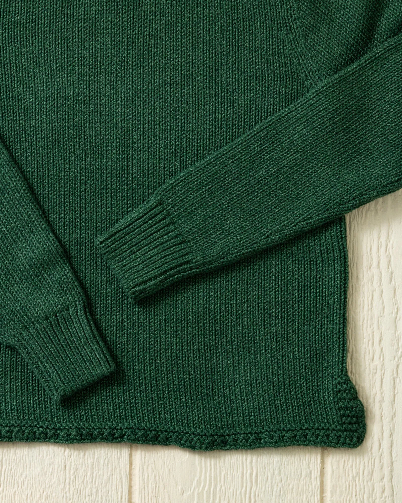 Women's Fisherman's Sweater in Forest Mix sold by Quaker Marine Supply product image thumbnail 4