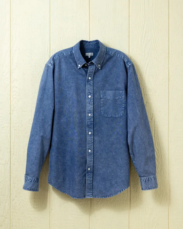 Garment Dyed Oxford Shirt in Ink sold by Quaker Marine Supply
