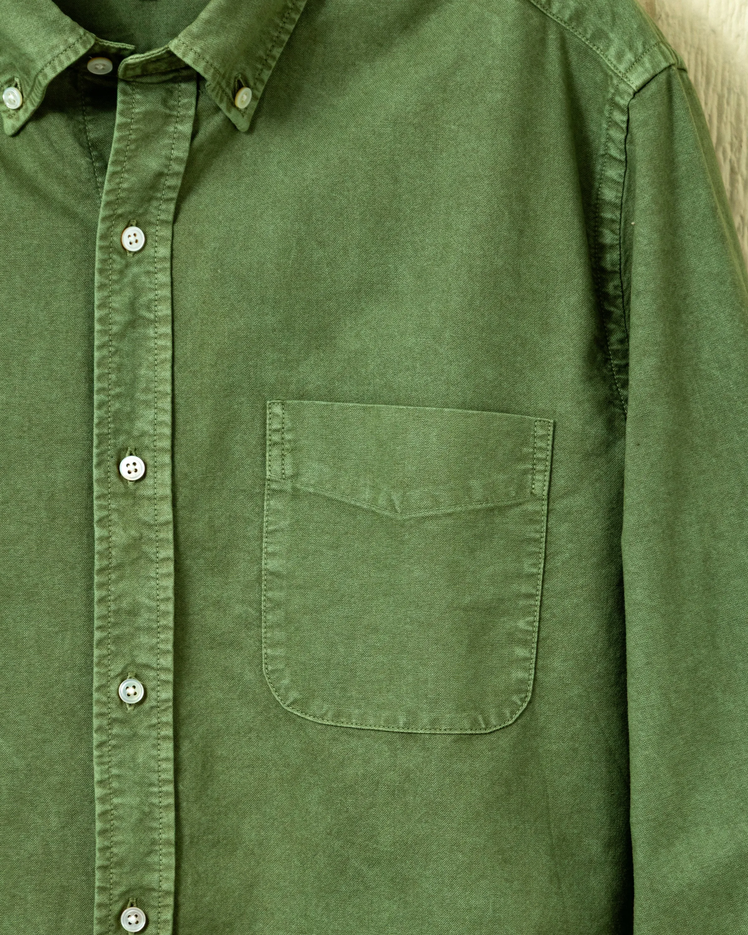 Garment Dyed Oxford Shirt in Olive sold by Quaker Marine Supply product image thumbnail 2