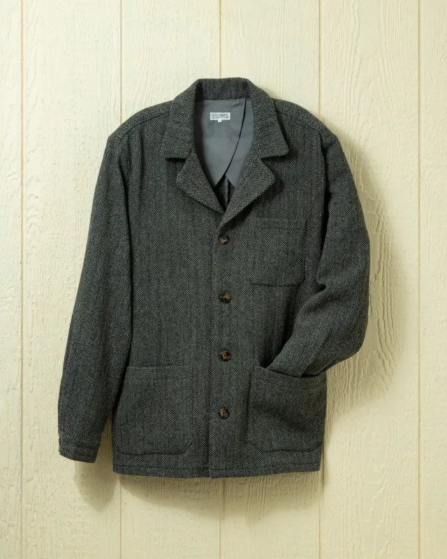 Loafer Jacket in Grey Herringbone sold by Quaker Marine Supply