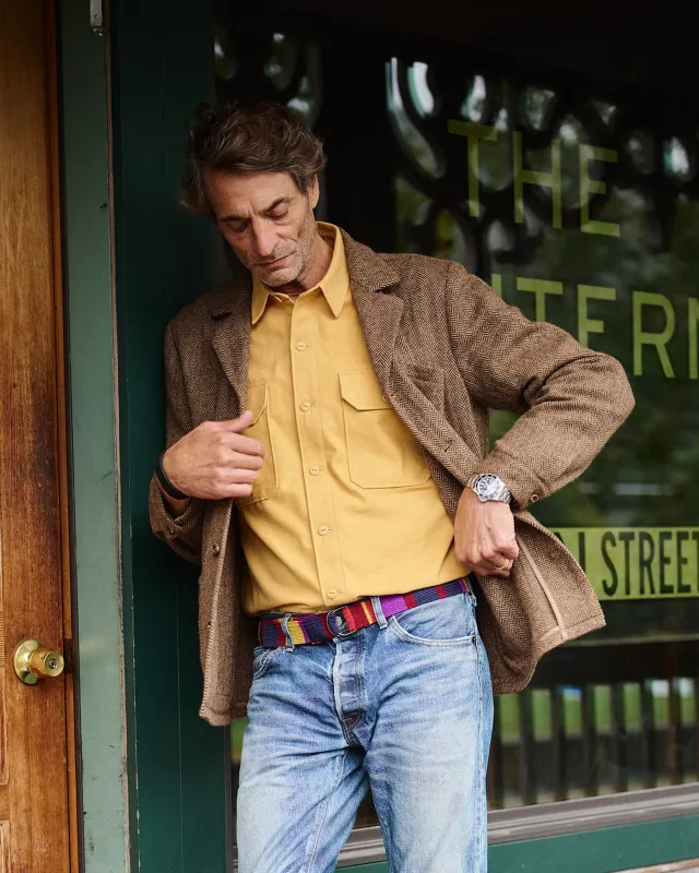 Loafer Jacket in Chestnut Herringbone sold by Quaker Marine Supply