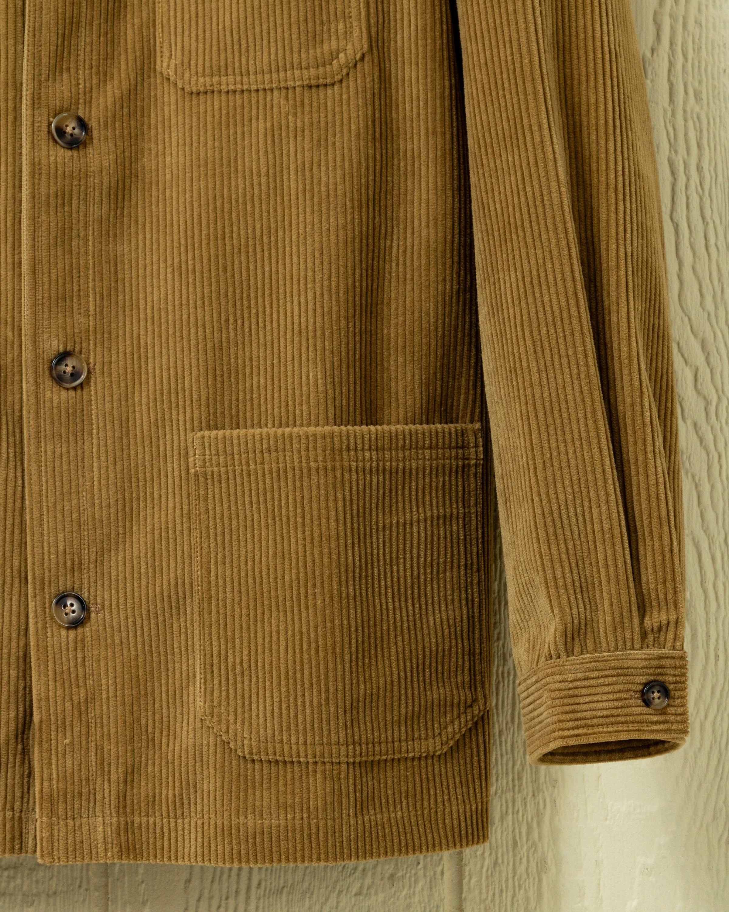 Corduroy French Workman’s Jacket in Khaki sold by Quaker Marine Supply product image thumbnail 3