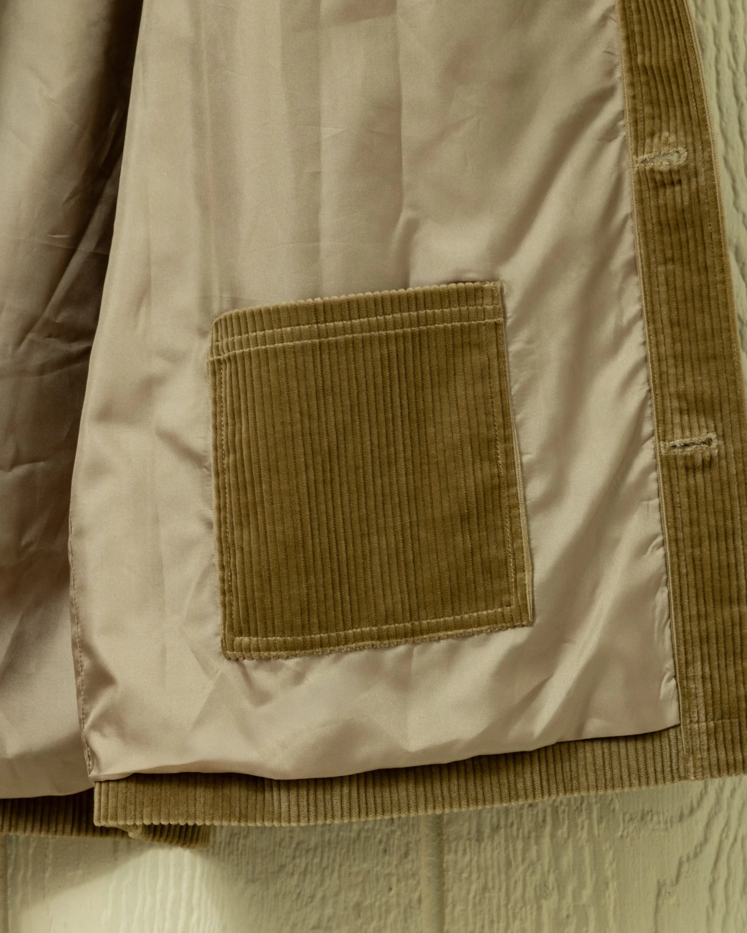 Corduroy French Workman’s Jacket in Taupe sold by Quaker Marine Supply product image thumbnail 4