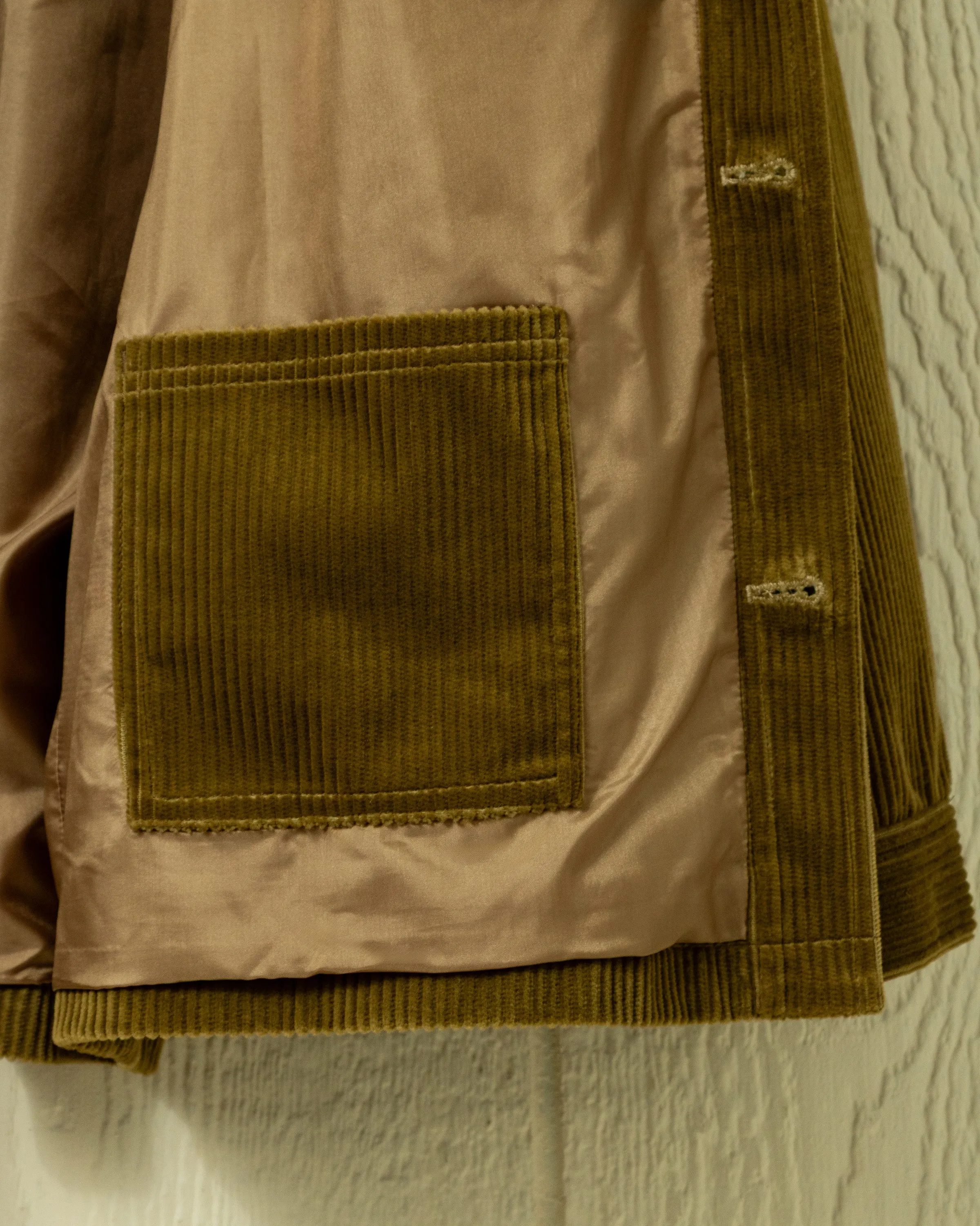 Corduroy French Workman’s Jacket in British Khaki sold by Quaker Marine Supply product image thumbnail 2