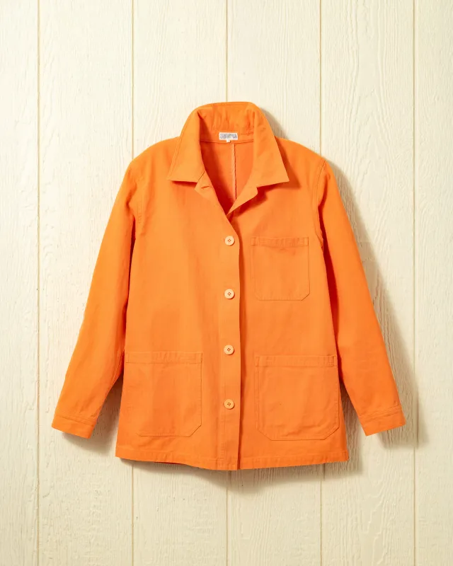 Women’s French Workman’s Jacket in Amber Herringbone sold by Quaker Marine Supply