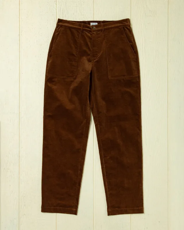 Ventura Pant in Russet Corduroy made by Quaker Marine Supply