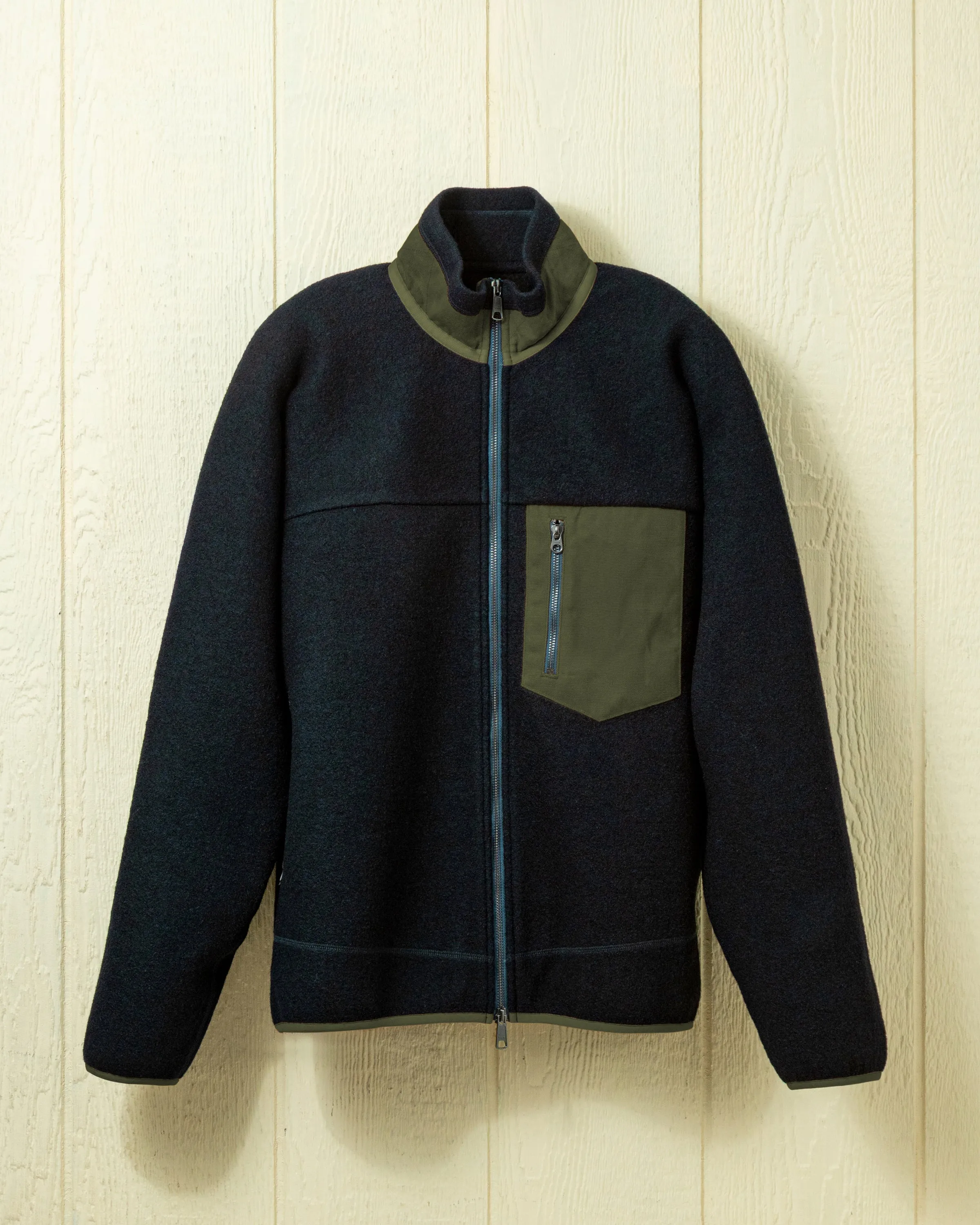 Whalsay Fleece in Navy Felted Wool sold by Quaker Marine Supply