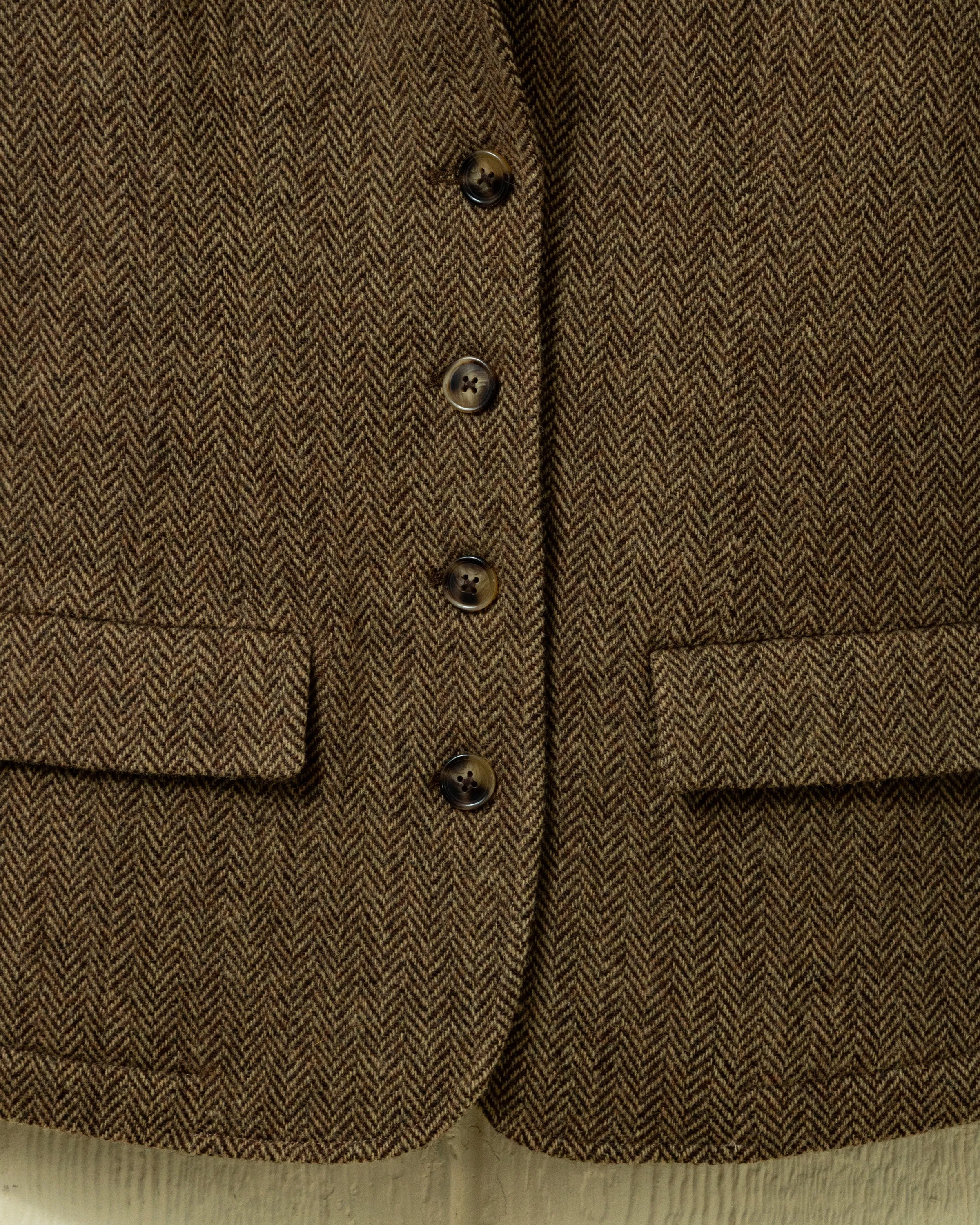 Andover Tweed Blazer in Chestnut Herringbone sold by Quaker Marine Supply product image thumbnail 3