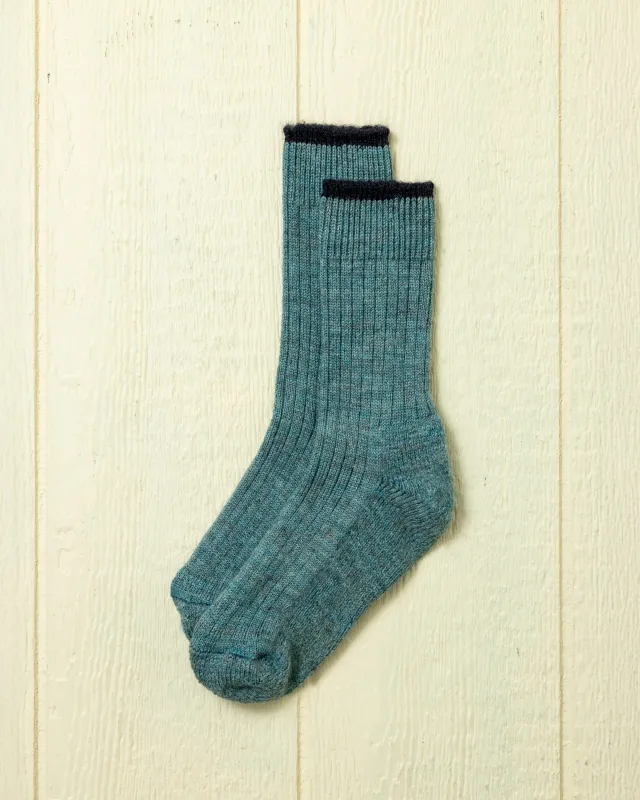 English Wool Boot Sock in Seafoam sold by Quaker Marine Supply