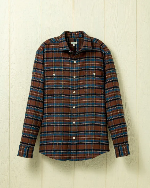 Cavalry Twill Chore Shirt in Bark sold by Quaker Marine Supply