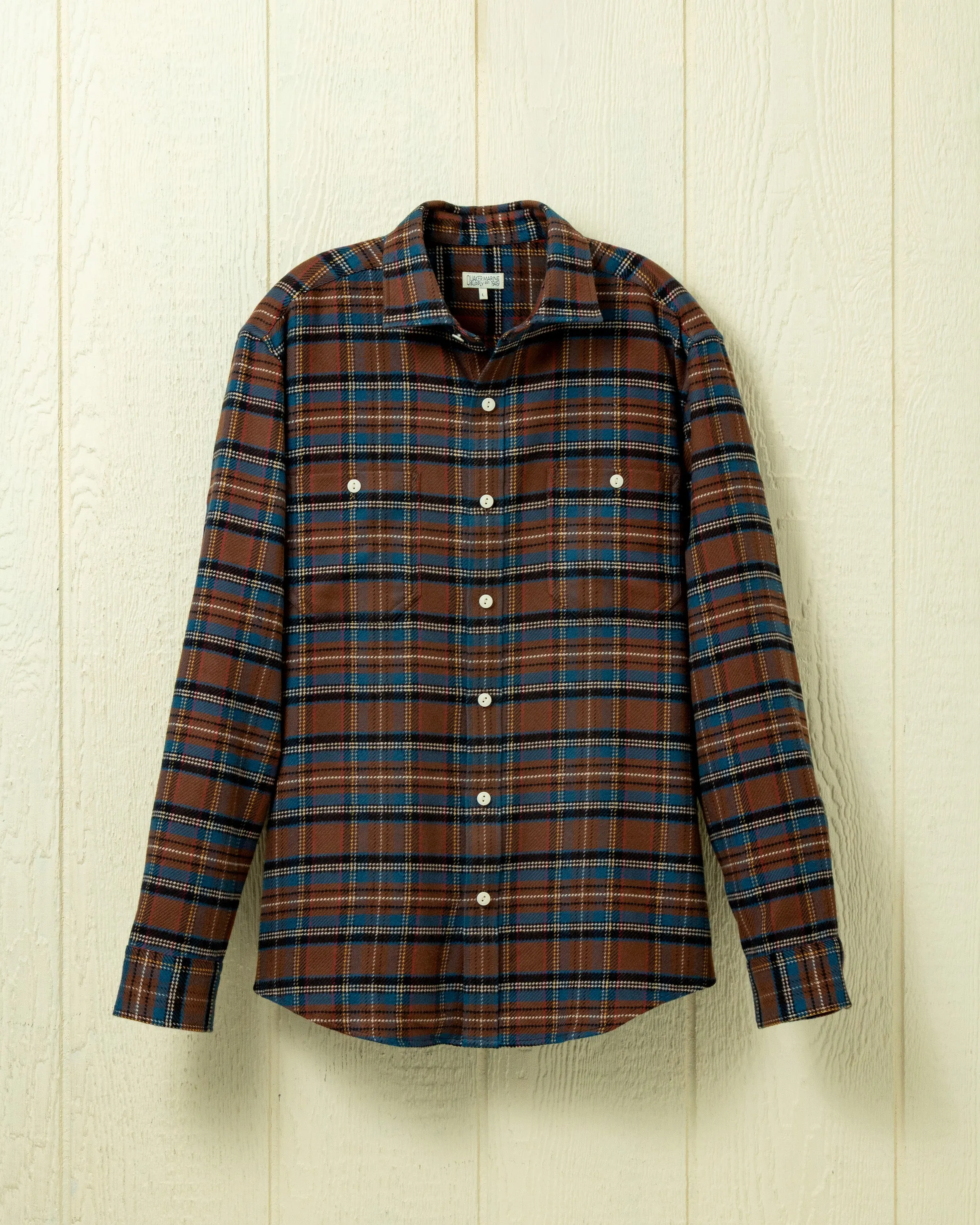 Cavalry Twill Chore Shirt in Bark sold by Quaker Marine Supply