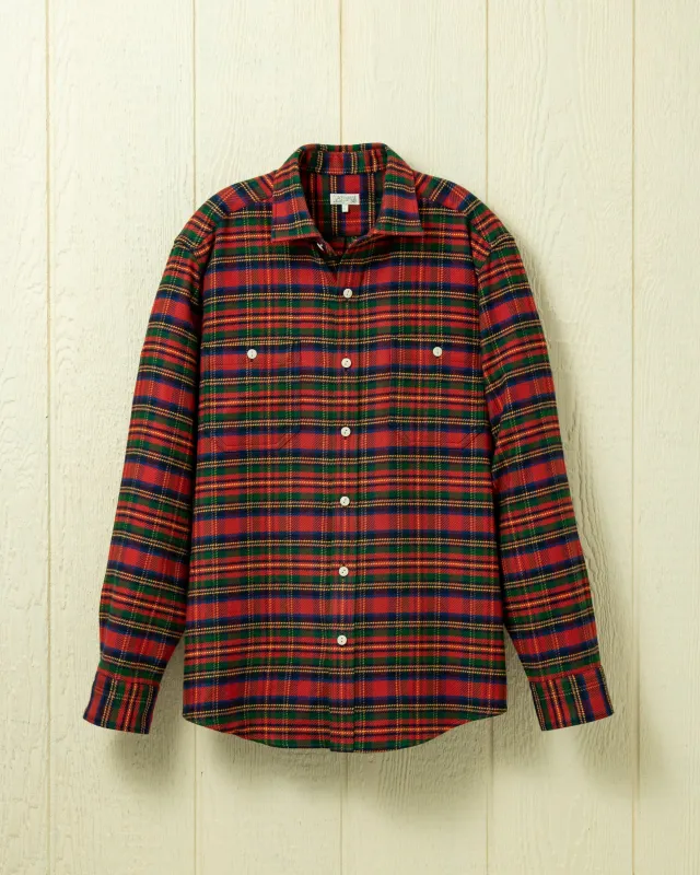 Cavalry Twill Chore Shirt in Antique Red sold by Quaker Marine Supply