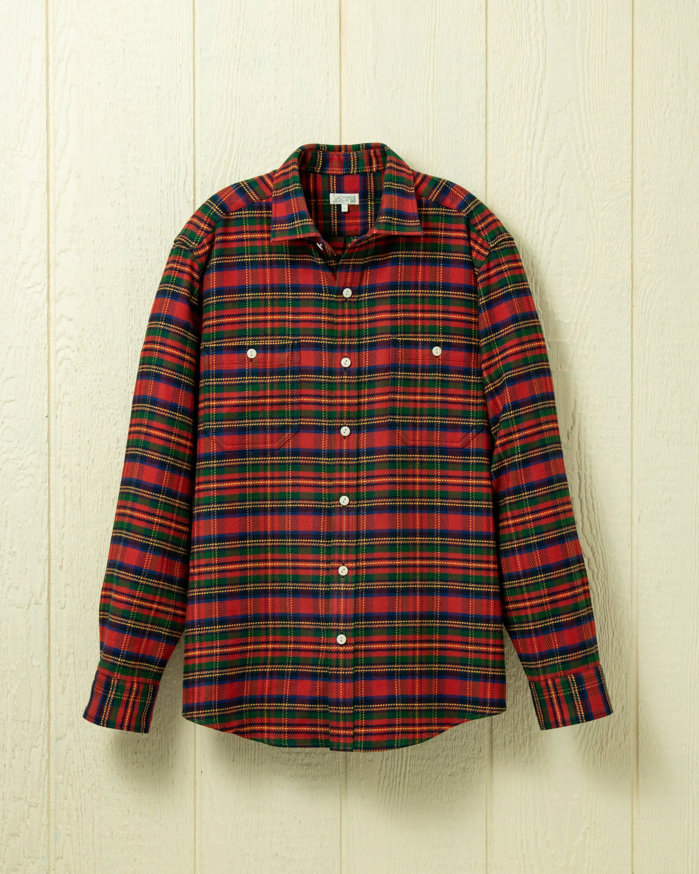 Cavalry Twill Chore Shirt in Antique Red sold by Quaker Marine Supply